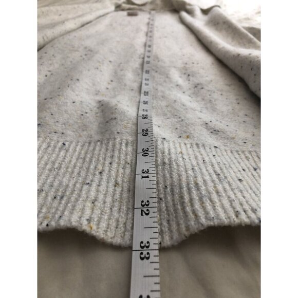 NWT Loft Open Front Duster Sweater Vest Women's XS-S White Speckled Pockets - Picture 7 of 7